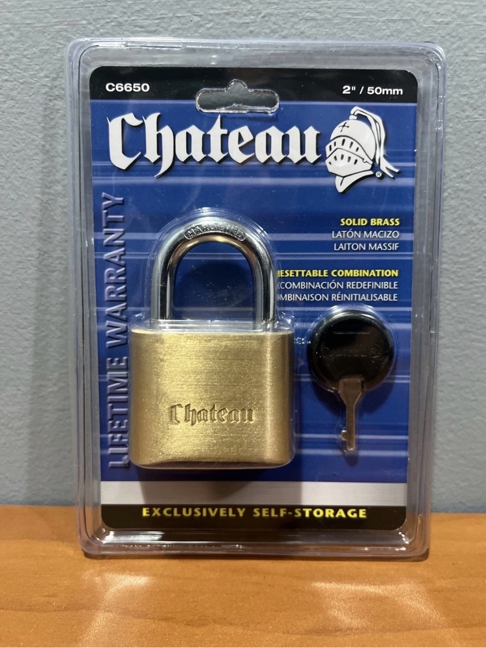 Chateau 2”Heavy Duty 4-Wheeled Combination Padlock ( Resettable )